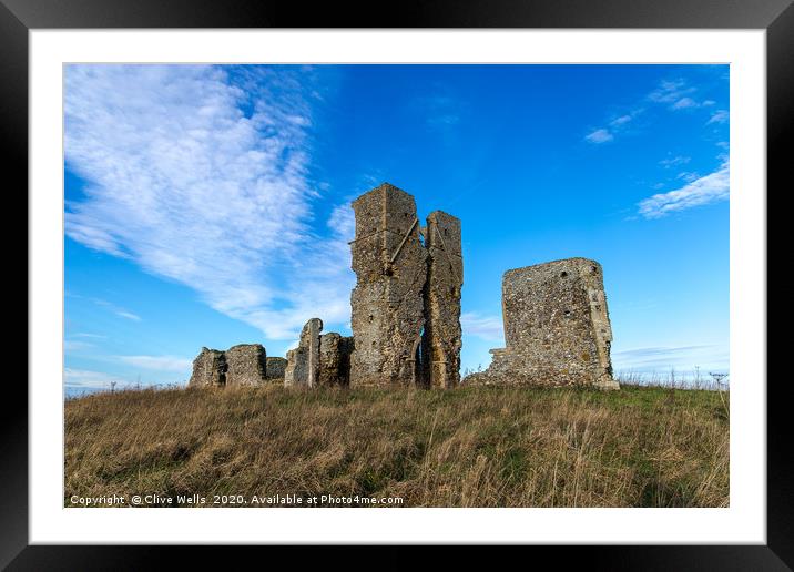 Ruins of Bawsey Church near King`s Lynn Framed Mounted Print by Clive Wells