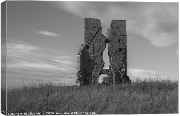 Old ruins of St. James Church in West Norfolk  Canvas Print by Clive Wells