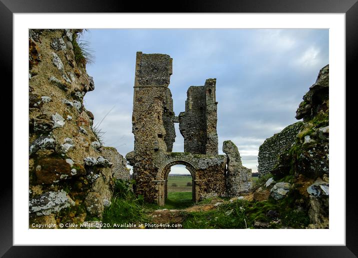 Ruins of St. James Church, Bawsey, KIngs Lynn Framed Mounted Print by Clive Wells