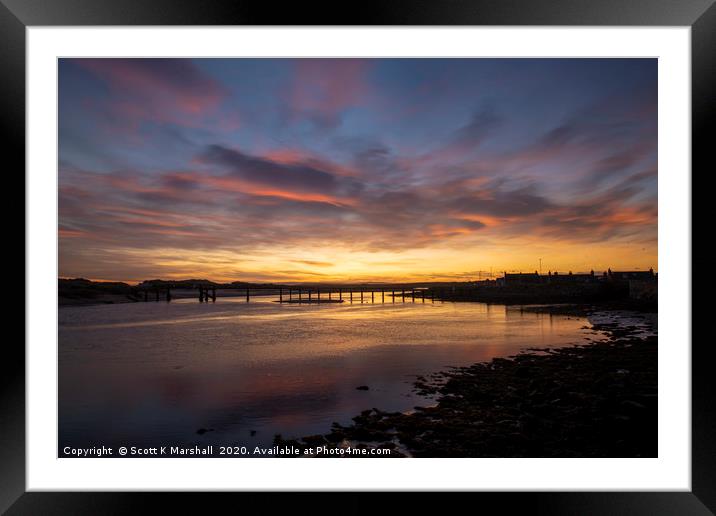Lossiemouth Estuary Sunrise Framed Mounted Print by Scott K Marshall