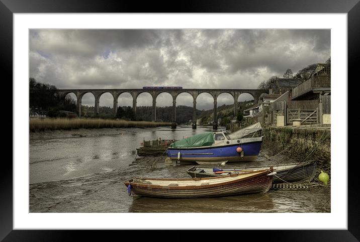 Calstock Viaduct Framed Mounted Print by Rob Hawkins