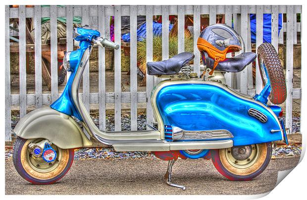 Vespa Scooter HDR Print by David French