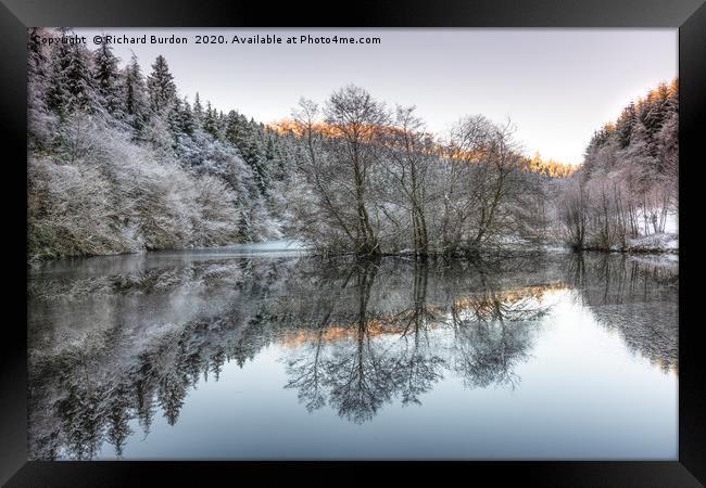 Dalby in Winter Framed Print by Richard Burdon