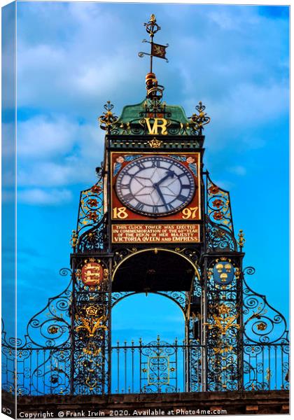 Eastgate Clock, Chester Canvas Print by Frank Irwin