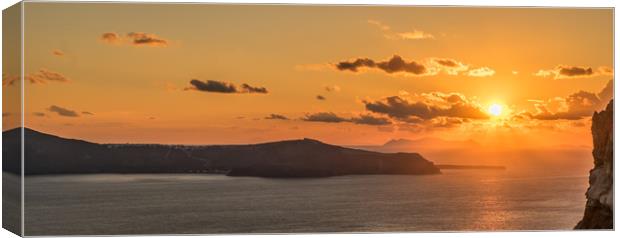 Fira Sunset Canvas Print by Naylor's Photography
