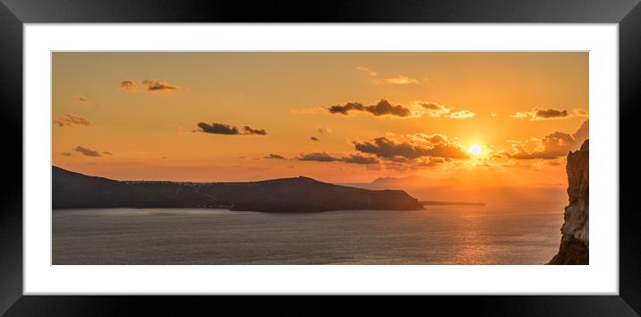 Fira Sunset Framed Mounted Print by Naylor's Photography