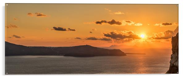 Fira Sunset Acrylic by Naylor's Photography