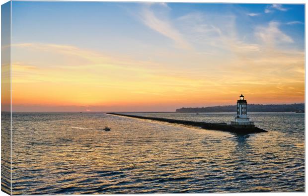 Los Angeles Harbor LIghthouse at Sunset Canvas Print by Darryl Brooks