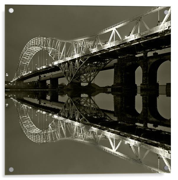 Runcorn Bridge Acrylic by Wayne Molyneux