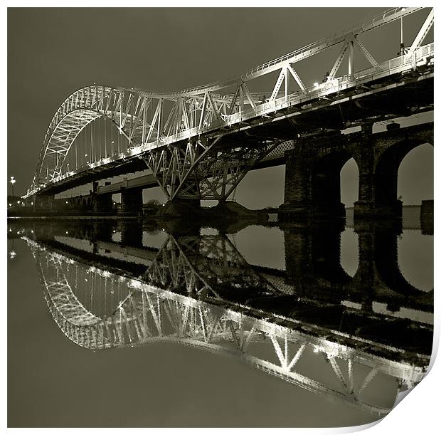 Runcorn Bridge Print by Wayne Molyneux