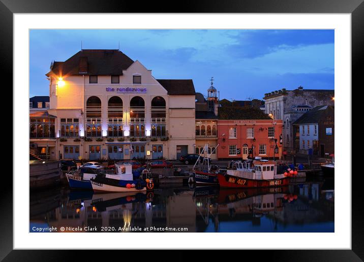 Early Evening In The Harbour Framed Mounted Print by Nicola Clark