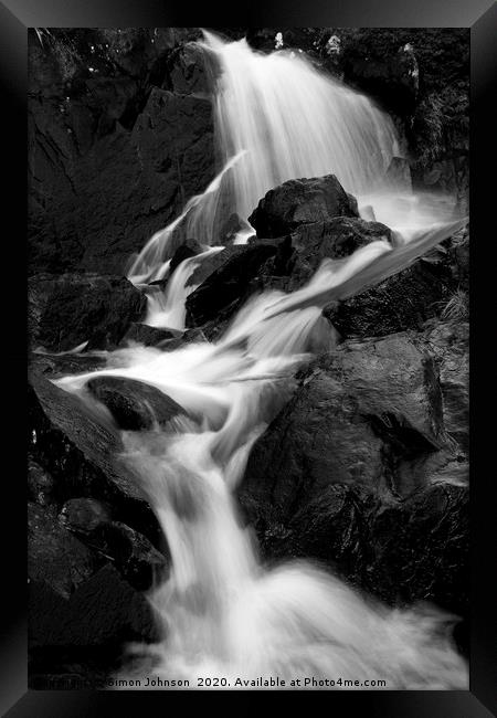  water cascade Framed Print by Simon Johnson