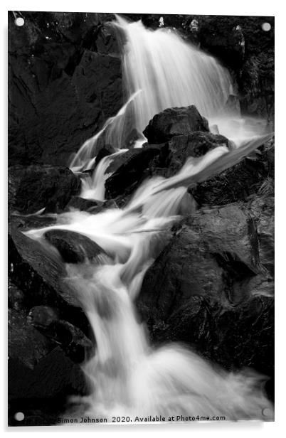  water cascade Acrylic by Simon Johnson