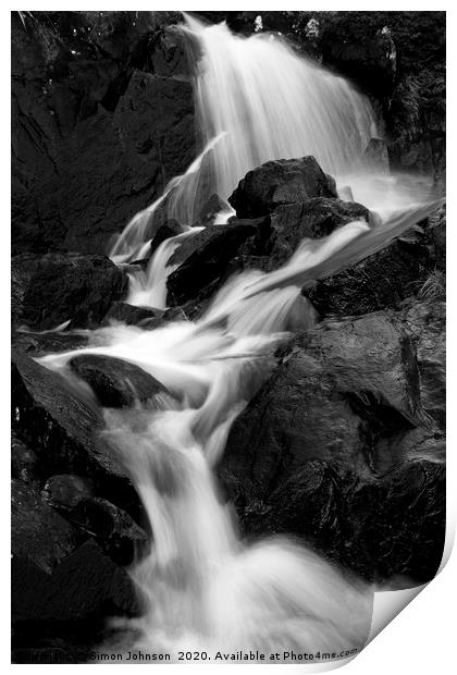  water cascade Print by Simon Johnson