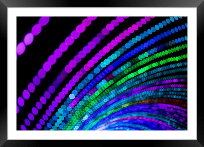 Rainbow bokeh lights Framed Mounted Print by Jason Wells