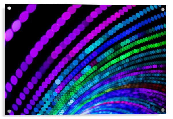 Rainbow bokeh lights Acrylic by Jason Wells