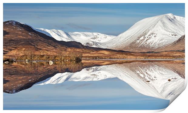 Reflections at Black Mount, Scotland  Print by Wendy McDonnell