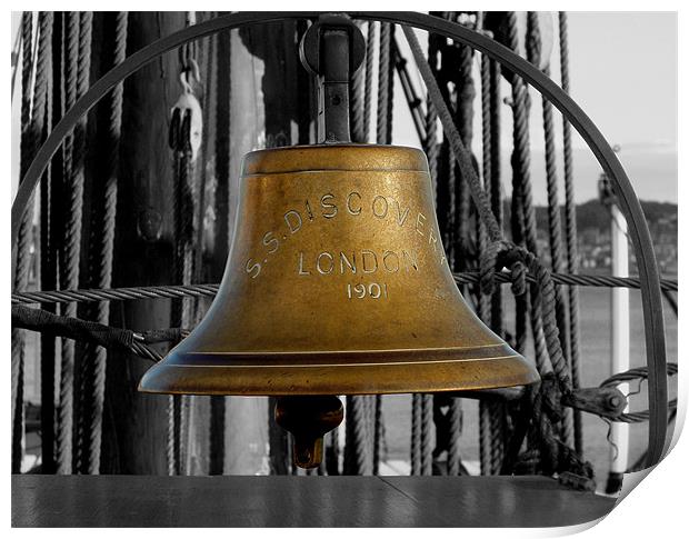 Bell on SS Discovery Print by Mark Malaczynski