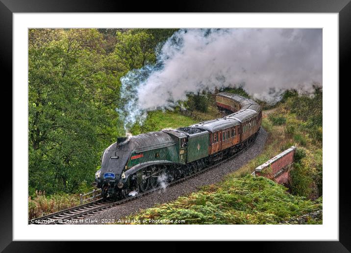 60009 Union of South Africa in the Rain Framed Mounted Print by Steve H Clark