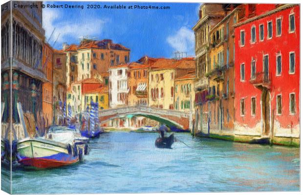 Ponte delle Guglie, Venice Canvas Print by Robert Deering