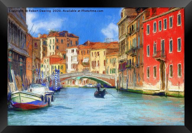 Ponte delle Guglie, Venice Framed Print by Robert Deering