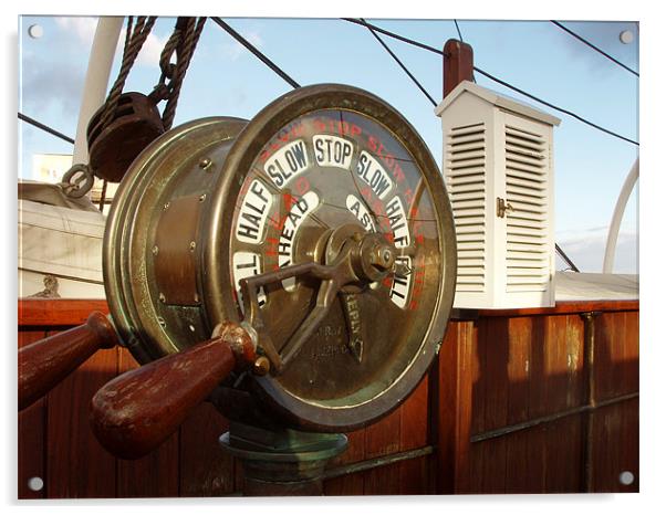 Engine Order Telegraph on SS Discovery Acrylic by Mark Malaczynski