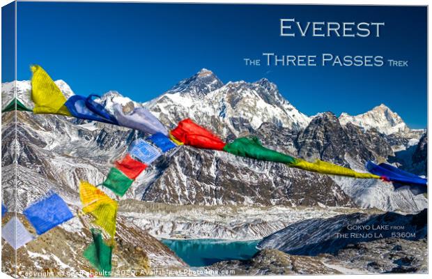 Everest Three Passes Trek Canvas Print by geoff shoults
