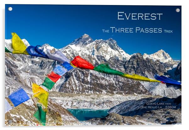Everest Three Passes Trek Acrylic by geoff shoults