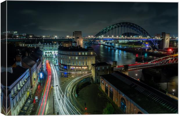 Newcastle Quayside Canvas Print by Marcia Reay