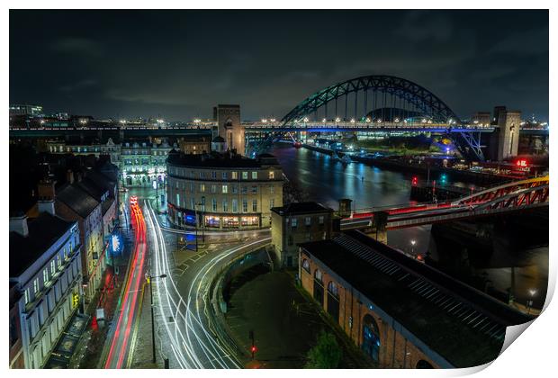 Newcastle Quayside Print by Marcia Reay