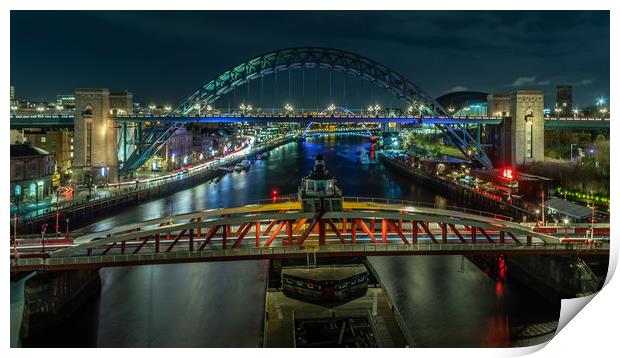 Newcastle Quayside Print by Marcia Reay