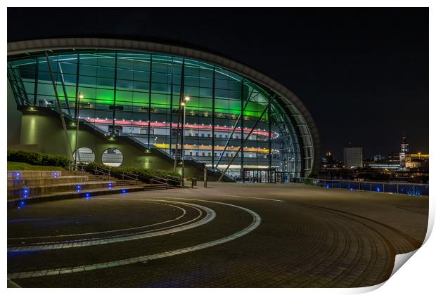 The Sage exhibition centre Print by Marcia Reay