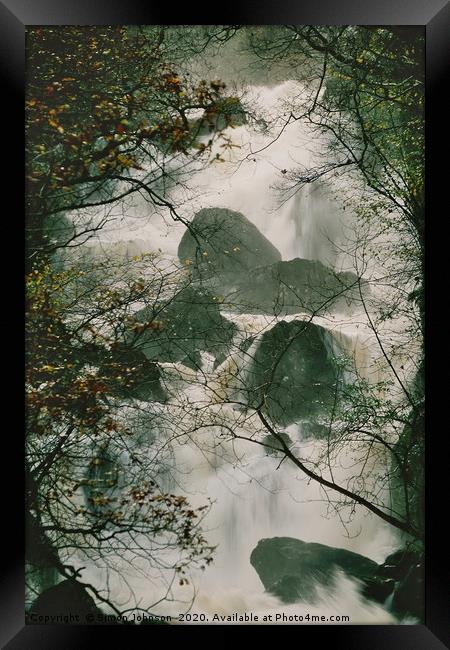 Lodore Falls  Framed Print by Simon Johnson