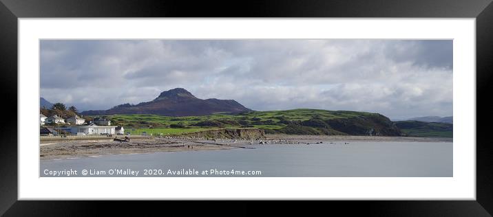 Bae Ceredigion from Criccieth, North Wales Framed Mounted Print by Liam Neon