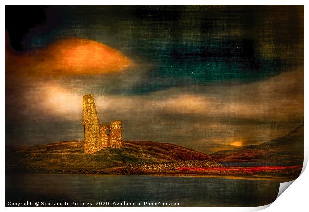 Ardvreck Castle on Loch Assynt Print by Tylie Duff Photo Art
