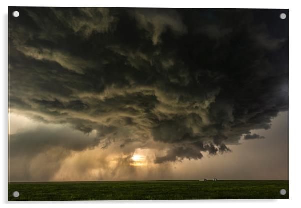 Thunderstorm over Montana Acrylic by John Finney
