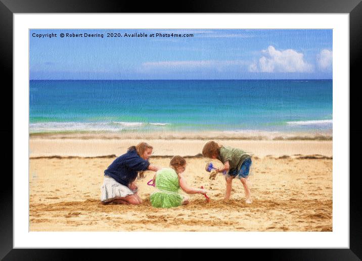 Fun On Margate Beach Framed Mounted Print by Robert Deering