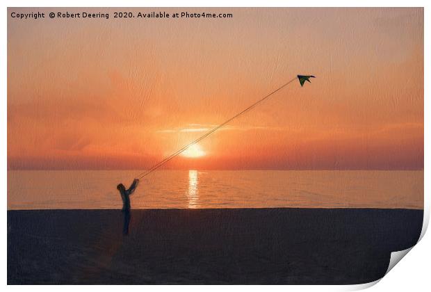 Lets Go Fly A Kite Print by Robert Deering