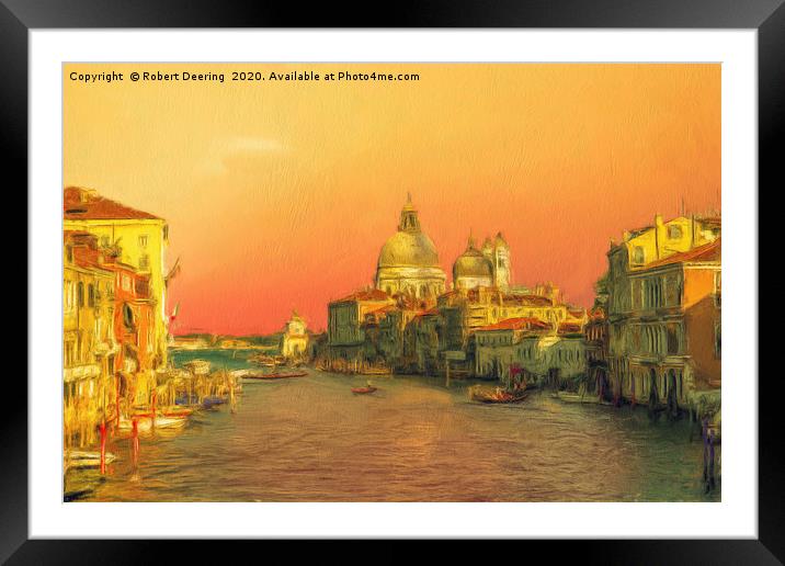 Grand Canal Venice Framed Mounted Print by Robert Deering