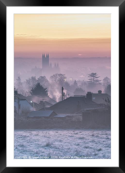 Frosty Sunrise Canterbury Framed Mounted Print by Wayne Lytton