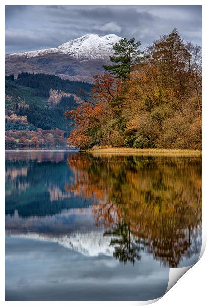 Reflections of Ben Lomond Print by George Robertson