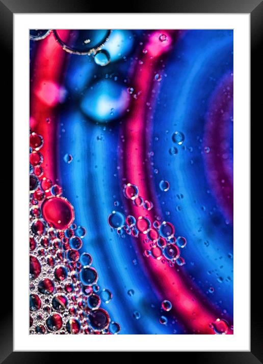 Oil On Water 7 Framed Mounted Print by Steve Purnell