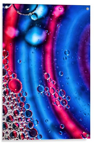 Oil On Water 7 Acrylic by Steve Purnell