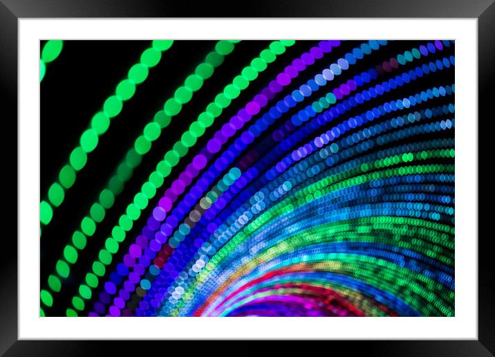 Multi coloured tunnel of light Framed Mounted Print by Jason Wells