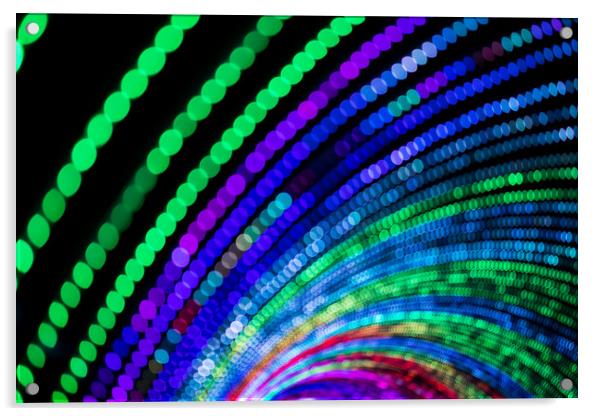 Multi coloured tunnel of light Acrylic by Jason Wells