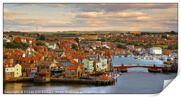 "Looking down on Whitby" Print by ROS RIDLEY