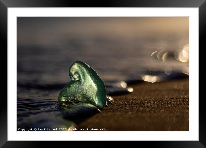 Sea Glass Framed Mounted Print by Ray Pritchard