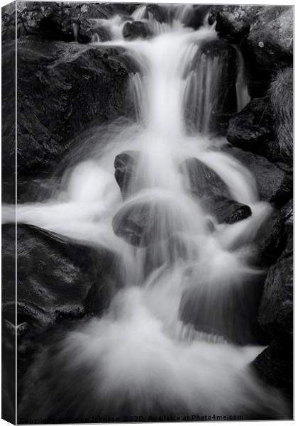 Water cascade Canvas Print by Simon Johnson