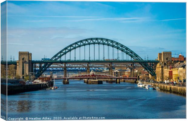 Newcastle river view Canvas Print by Heather Athey