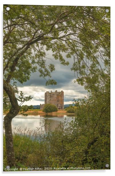 Threave Castle, Scotland Acrylic by Heather Athey